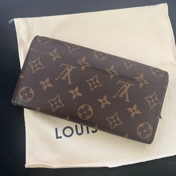 AUTHENTIC LOUIS VUITTON Sarah Long Wallet Rose Ballerine - Picture 9 of 12